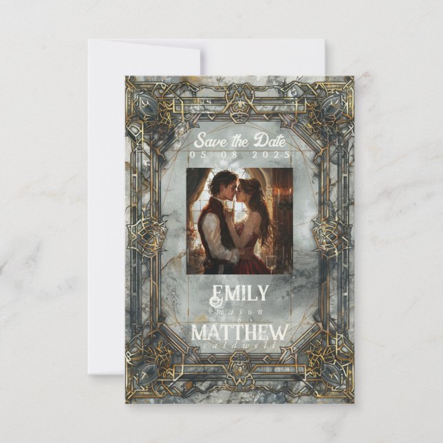 Zwerge Splendor Fantasy Wedding Save the Date (Vorderseite)