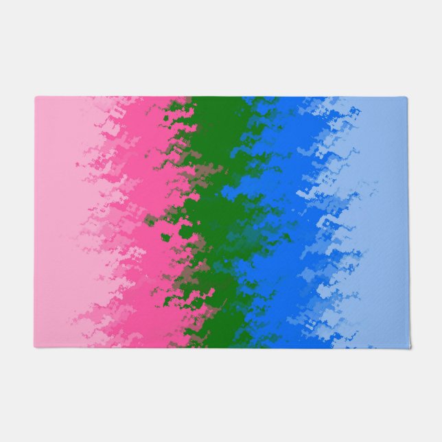 Zwergfahne, Abstrakte, omniromantische Flagge Fußmatte (Vorderseite)