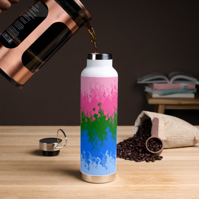 Zwergfahne, Abstrakte, omniromantische Flagge Trinkflasche (Kaffee)
