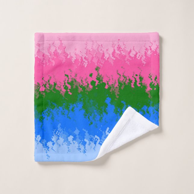 Zwergfahne, Abstrakte, omniromantische Flagge Waschlappen (Waschlappen)