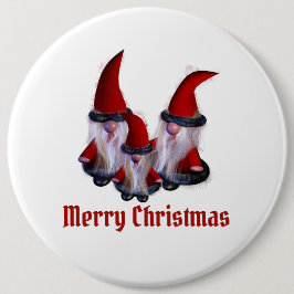 Zwergfamilie Weihnachten Button