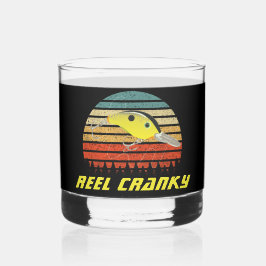 Zwergfisch Funny Bass Fischen Crankbait Retro Whiskyglas