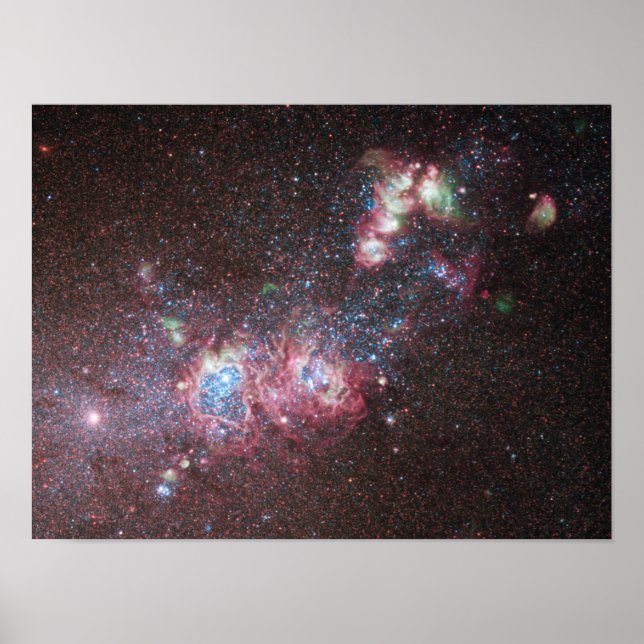 Zwerggalaxie NGC 4214 Poster (Vorne)
