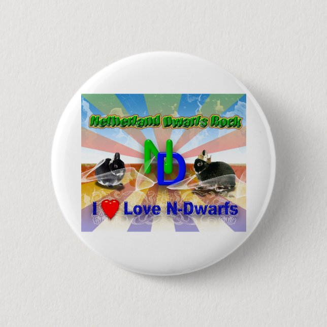 Zwergkaninchen Button (Vorderseite)