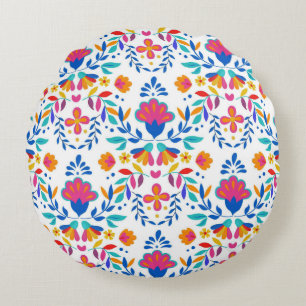 Zwergkissen aus mexikanischer Volkskunst Rundes Kissen