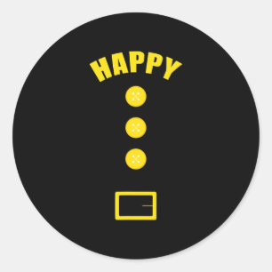 Zwergkostüm - Fun Halloween Gift Idea - Happy Runder Aufkleber