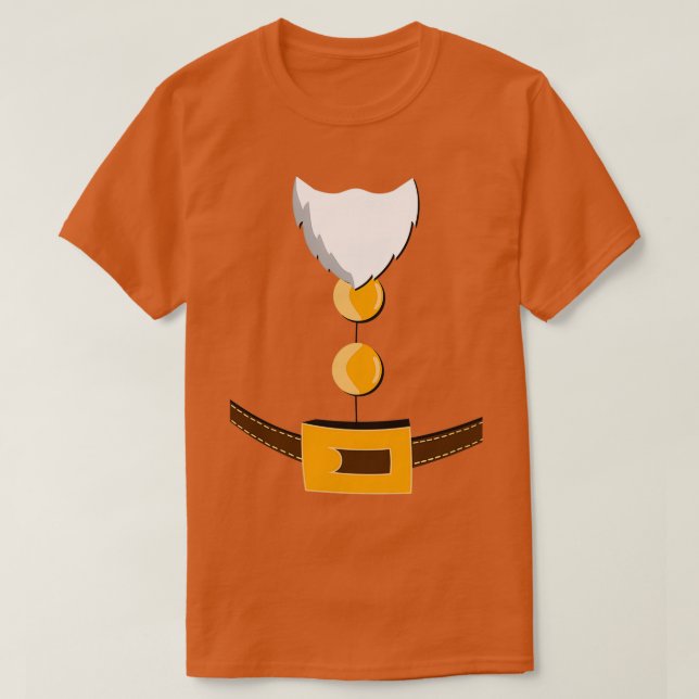Zwergkostüm mit Bart T-Shirt (Design vorne)