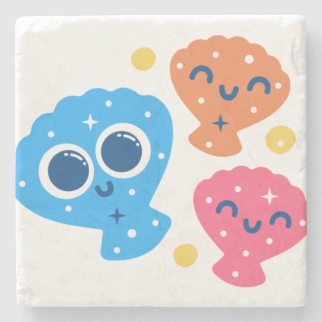 Zwergmuscheln Steinuntersetzer (Vorderseite)