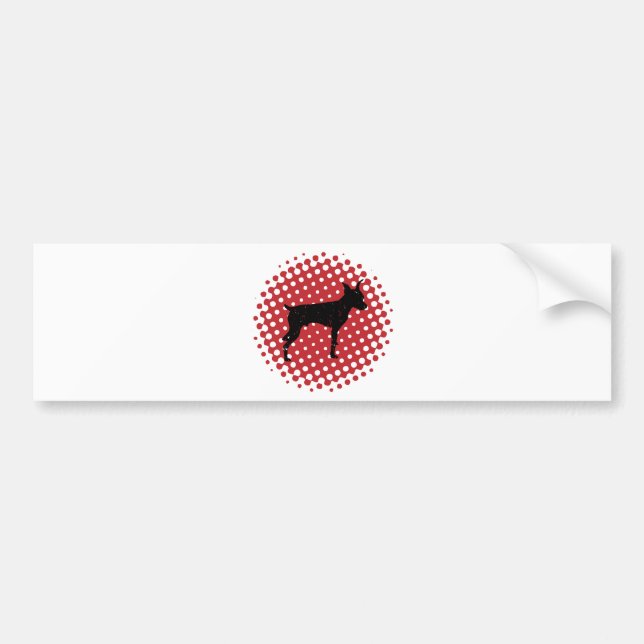 Zwergpinscher Autoaufkleber (Vorne)