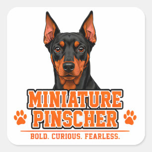 🐾 Zwergpinscher-Besitzer Familienstolz 🐾 Quadratischer Aufkleber