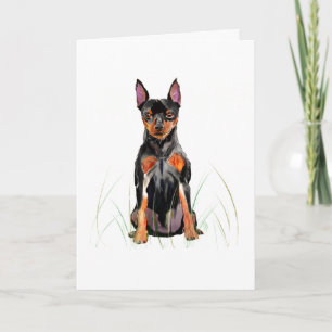 Zwergpinscher Geburtstagskarte, Karte