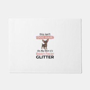 Zwergpinscher Glitter Lustiges Hund-Shirt Design_ Fußmatte