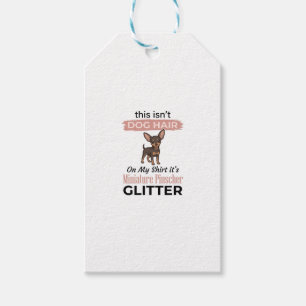Zwergpinscher Glitter Lustiges Hund-Shirt Design_ Geschenkanhänger