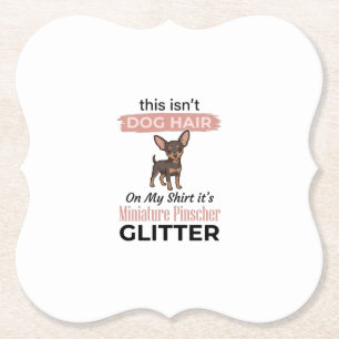 Zwergpinscher Glitter Lustiges Hund-Shirt Design_ Untersetzer