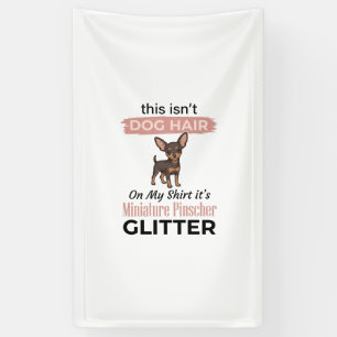 Zwergpinscher Glitter Lustiges Hundeshirt Design_ Banner