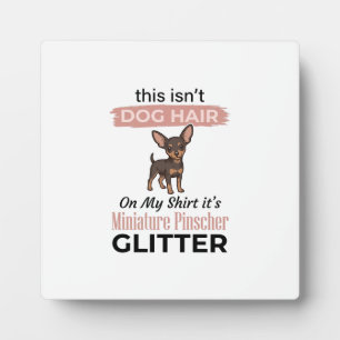 Zwergpinscher Glitter Lustiges Hundeshirt Design_ Fotoplatte