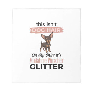 Zwergpinscher Glitter Lustiges Hundeshirt Design_ Notizblock