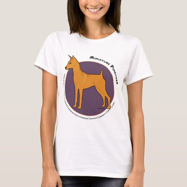Zwergpinscher, Hirsch-Rot T-Shirt (Vorderseite)