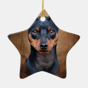 Zwergpinscher Keramikornament