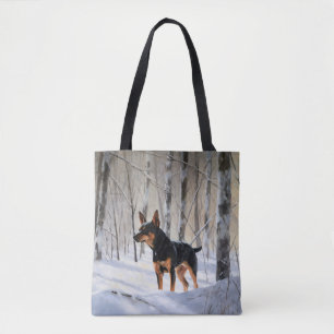 Zwergpinscher Lass es schneien Weihnachten