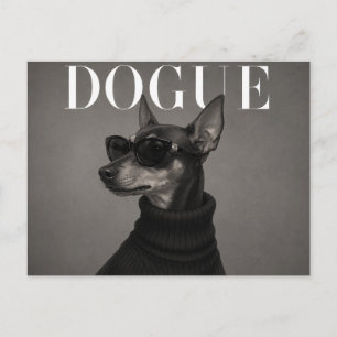 Zwergpinscher Luxus Mode Hund Postkarte