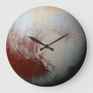 Zwergplanet Pluto von NASA New Horizons 2015 Foto Große Wanduhr