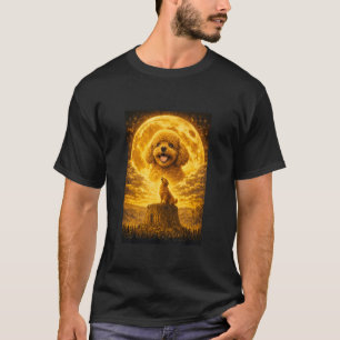 Zwergpudel heult zum Mond Vintage Lustiger Hund G T-Shirt