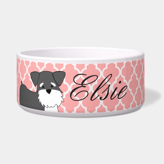 Zwergschnauzer-Haustier-Schüssel Napf (Vorderseite)