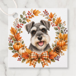 Zwergschnauzer Herbst Geschenkanhänger
