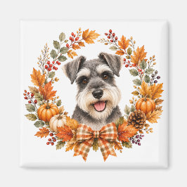 Zwergschnauzer Herbst Magnet