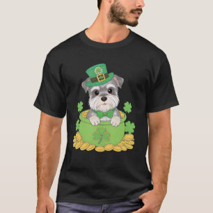 Zwergschnauzer Hund St. Patricku2019s Tag Iris T-Shirt