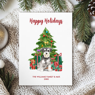 Zwergschnauzer-Hundefamilie Weihnachten
