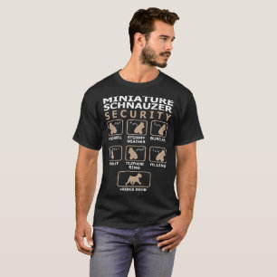 Zwergschnauzer-Hundesicherheit Pets lustiges T-Shirt