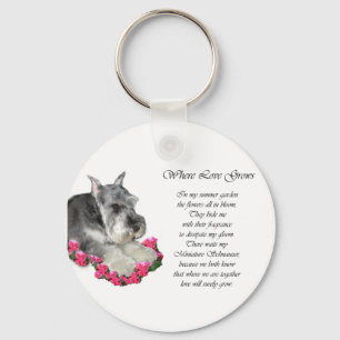 Zwergschnauzer-Kunst-Geschenke Schlüsselanhänger