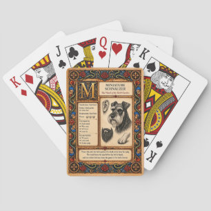 Zwergschnauzer, mittelalterliche Bestiarien-Kunst Spielkarten