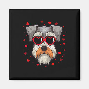 Zwergschnauzer Valentinsherz Süßer Hunde Liebhaber Magnet