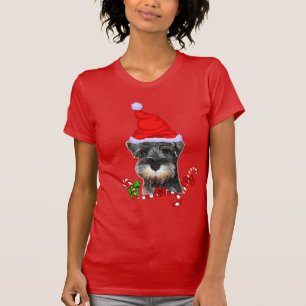 Zwergschnauzer-Weihnachten fröhlich T-Shirt