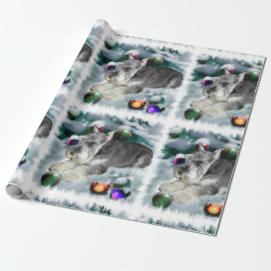 Zwergschnauzer-Weihnachten Geschenkpapier