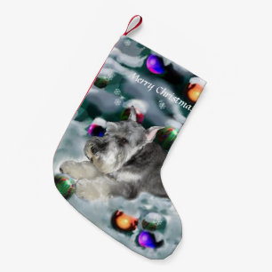 Zwergschnauzer-Weihnachten Kleiner Weihnachtsstrumpf