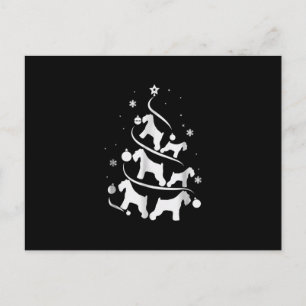 Zwergschnauzer Weihnachtsbaum Hunde Liebhaber Feiertagspostkarte