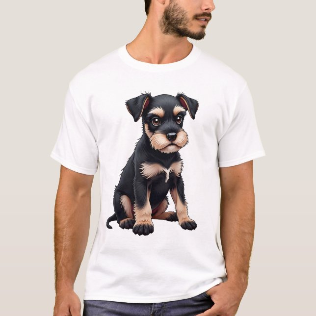 Zwergschnauzer-Welpe (3) T-Shirt (Vorderseite)