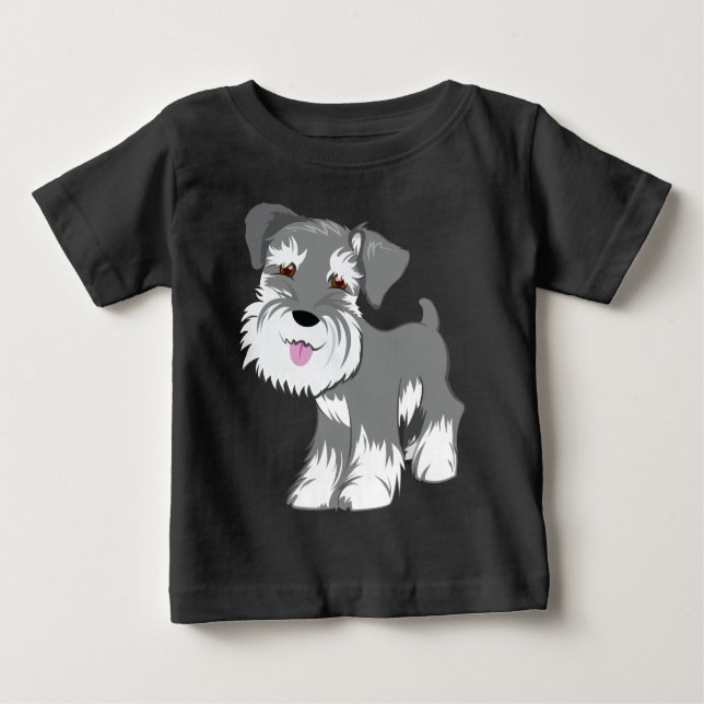 Zwergschnauzer-Welpe Baby T-shirt (Vorderseite)