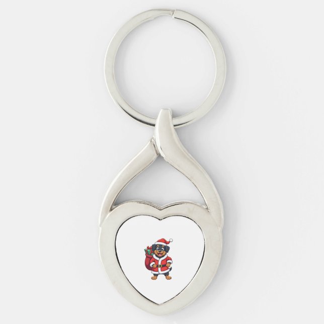 Zwergspitz-Geschenk Überraschung Schlüsselanhänger (Vorderseite)