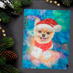 Zwergspitz-Hunderasse Weihnachten Puzzle