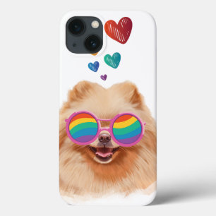 Zwergspitz mit Herzen Valentinstag Case-Mate iPhone Hülle