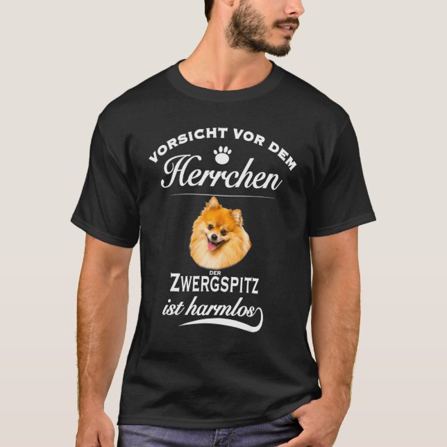 Zwergspitz   Pomeranian Dog 1 T-Shirt (Vorderseite)