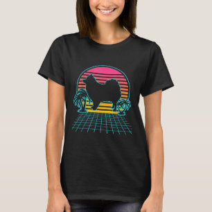 Zwergspitz Retro Vintage 80er Vaporwave Ästhetik T-Shirt