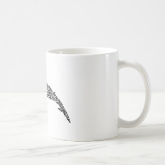 Zwergwal-Stammes- grafische Illustration Kaffeetasse