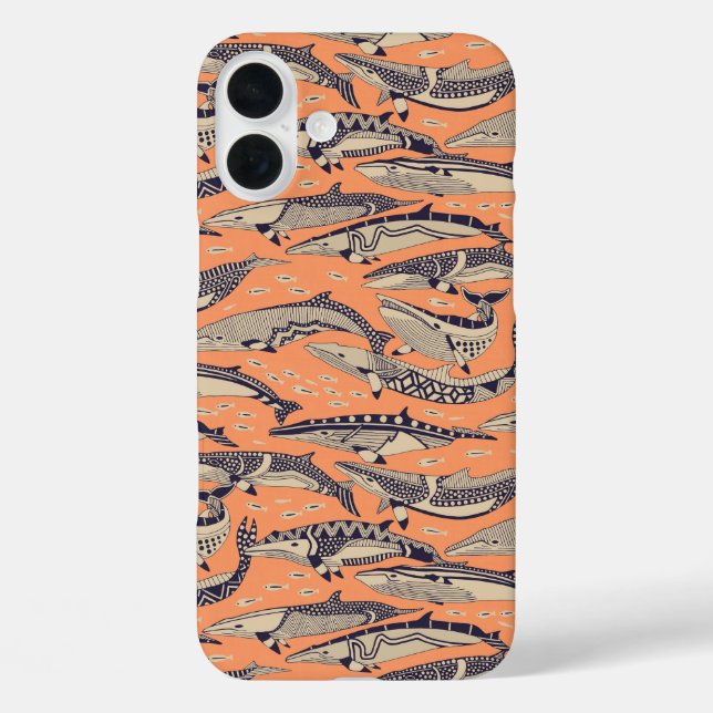 Zwergwale Kupfer Case-Mate iPhone Hülle (Rückseite)