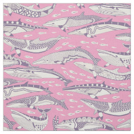 Zwergwale violett Pastell Magenta Stoff